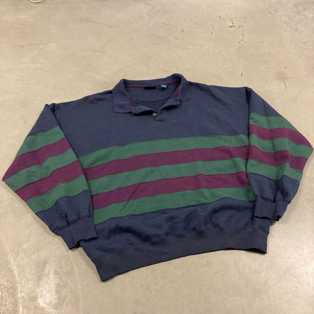 vintage striped claybrooke rugby sweatshirt